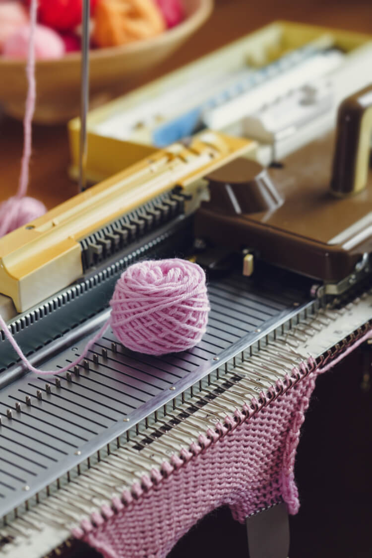 Attaching Row Counter to Circular Knitting Machine 